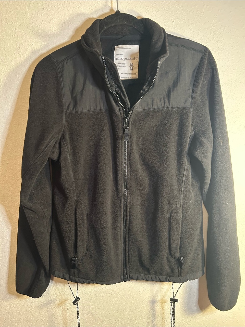 Aeropostale Black Utility Fleece Jacket
